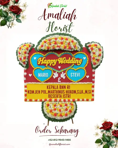 Papan Bunga Pernikahan Bawukan